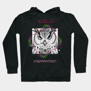 Owl Bird Wild Nature Animal Illustration Art Drawing Hoodie